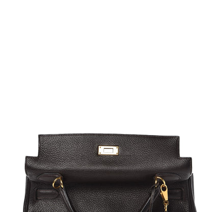 Hermes Taurillon Clemence Kelly Retourne 32 Chocolate 8 of 41
