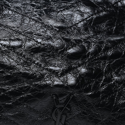 Saint Laurent Crinkled Calfskin Matelasse Monogram Medium Niki Shopper Tote Black 7 of 9