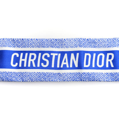 Christian Dior Silk Toile De Jouy Mitzah Scarf Blue 3 of 4