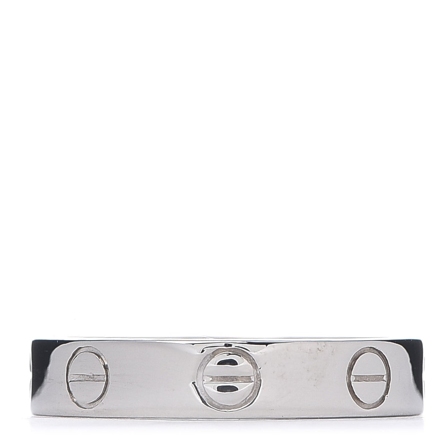 18K White Gold 3.5mm LOVE Wedding Band Ring 49 4.75
