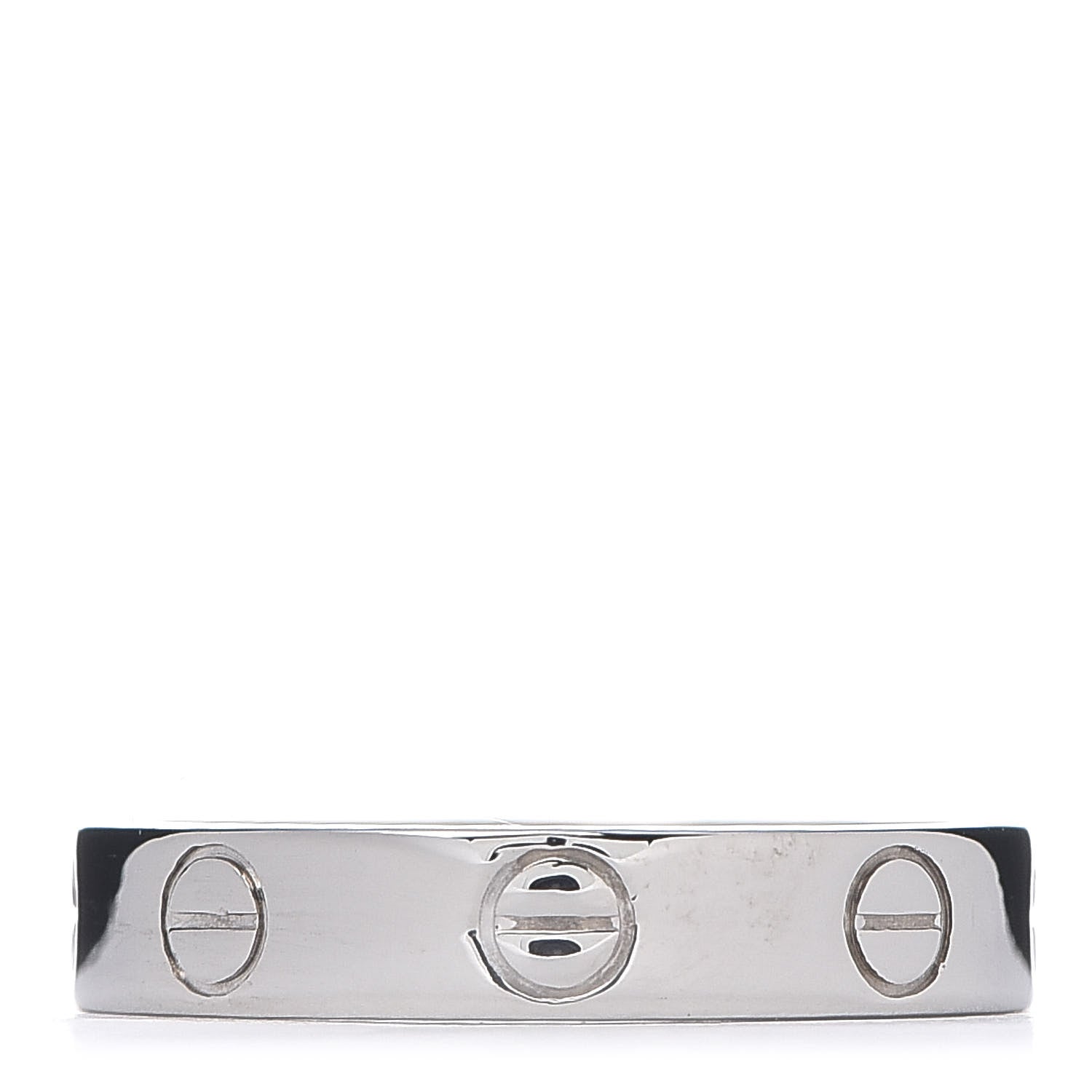 Cartier 18K White Gold 3.5mm LOVE Wedding Band Ring 49 4.75 3 of 4