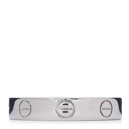 Cartier 18K White Gold 3.5mm LOVE Wedding Band Ring 49 4.75 3 of 4