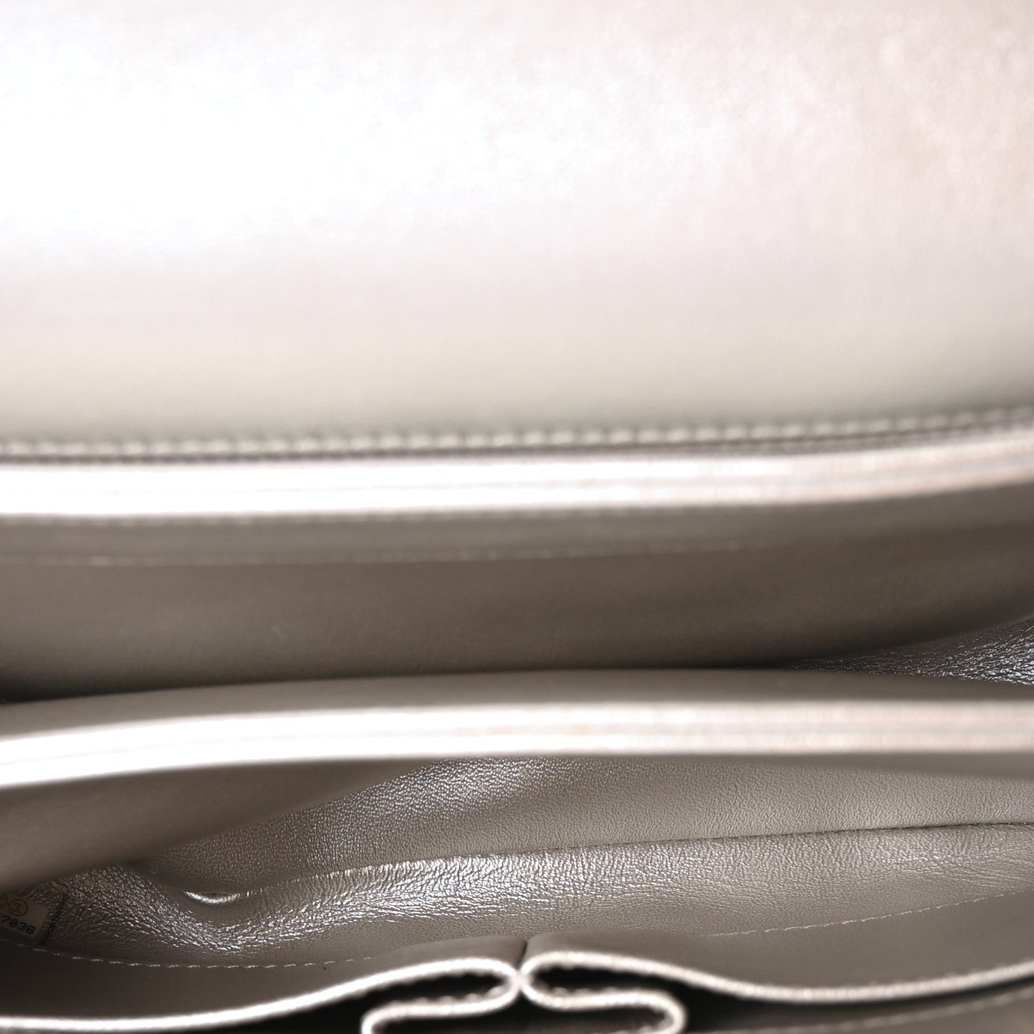 Chanel Metallic Lambskin Quilted Small Trendy CC Flap Dual Handle Bag Silver Silver 5 of 11