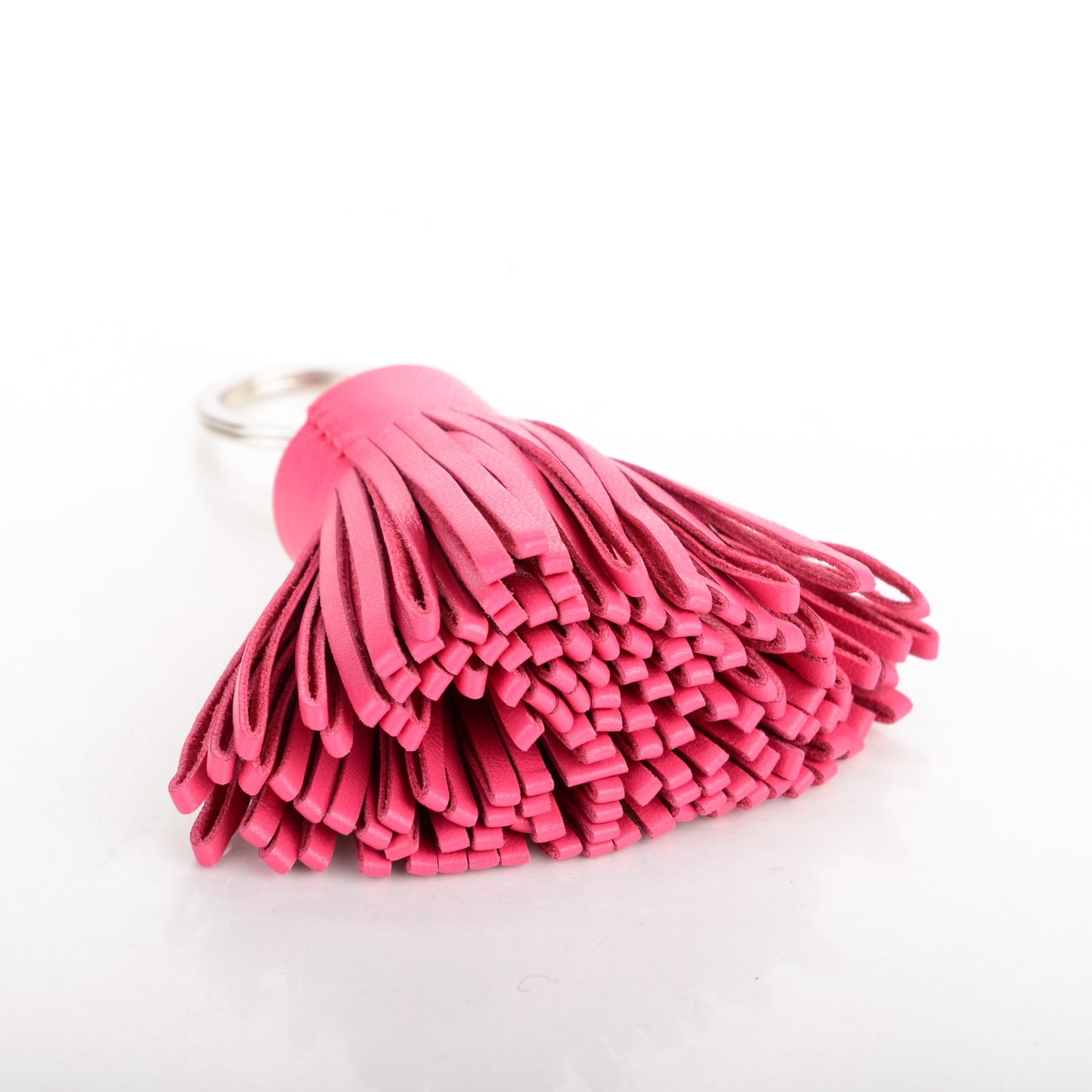 Lambskin Carmen Tassel Key Holder Rose Shocking