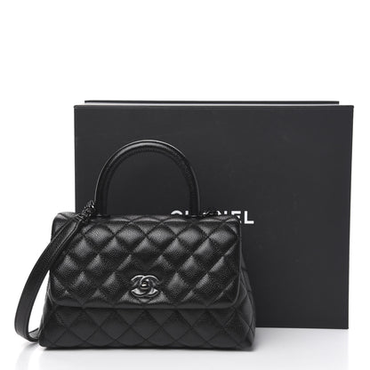Chanel Caviar Quilted Mini Coco Handle Flap So Black 11 of 11