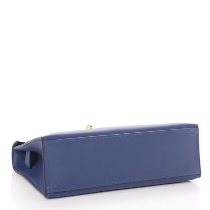 Hermes Swift Kelly Pochette Clutch Bleu Brighton 5 of 27
