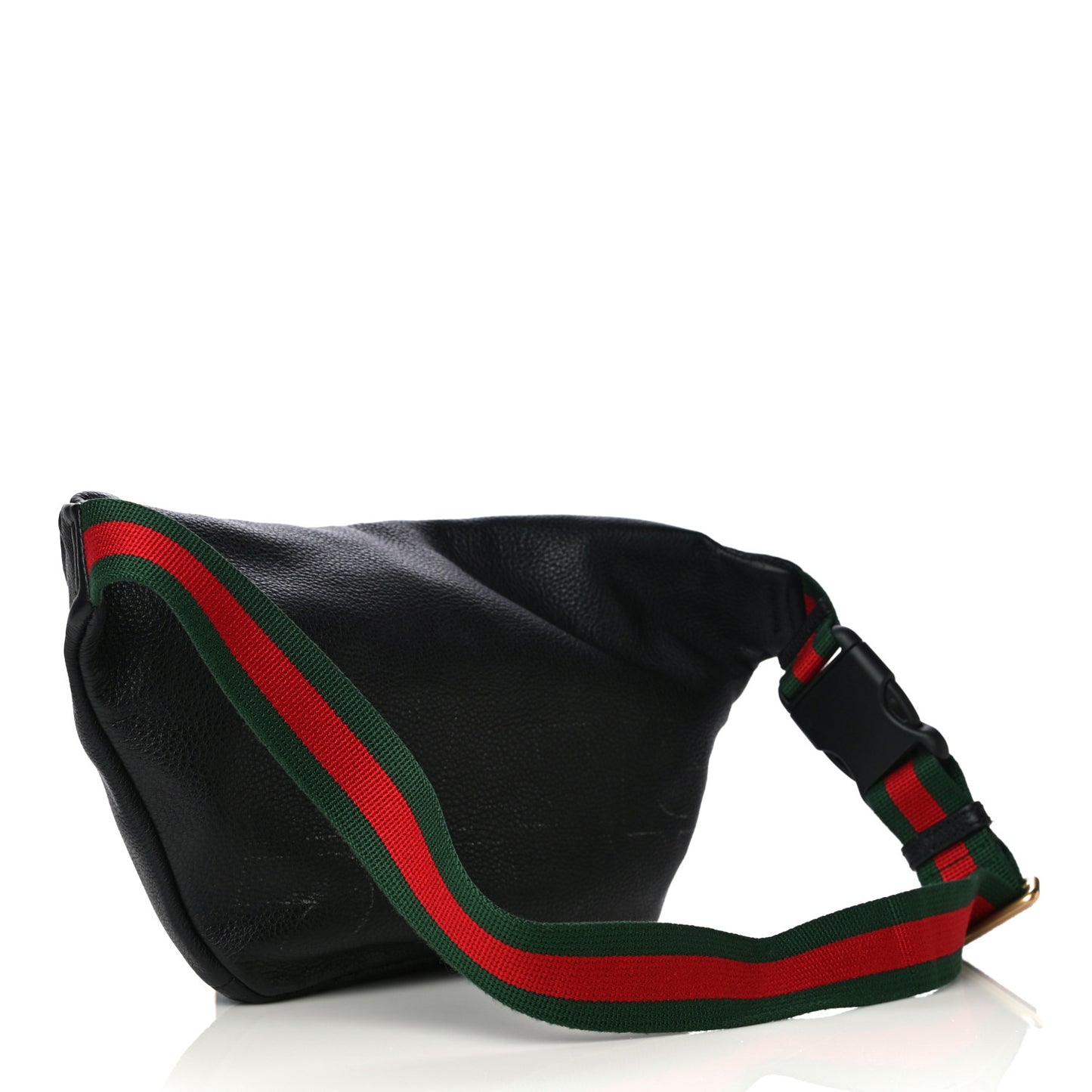 Grained Calfskin Logo Belt Bag Black