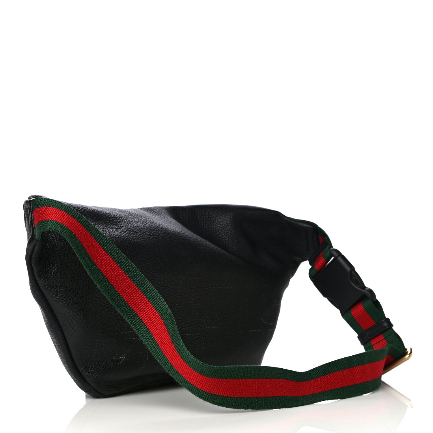 Gucci Grained Calfskin Logo Belt Bag Black 2 of 13