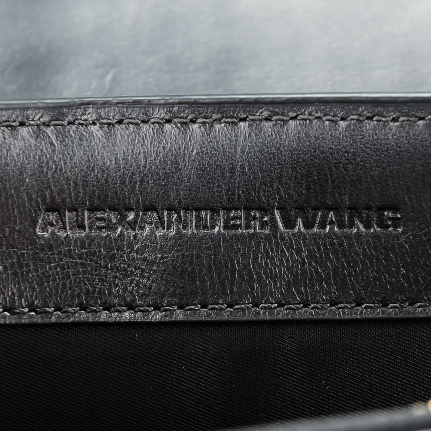 Alligator Calfskin Embossed Prisma Envelope Crossbody Black