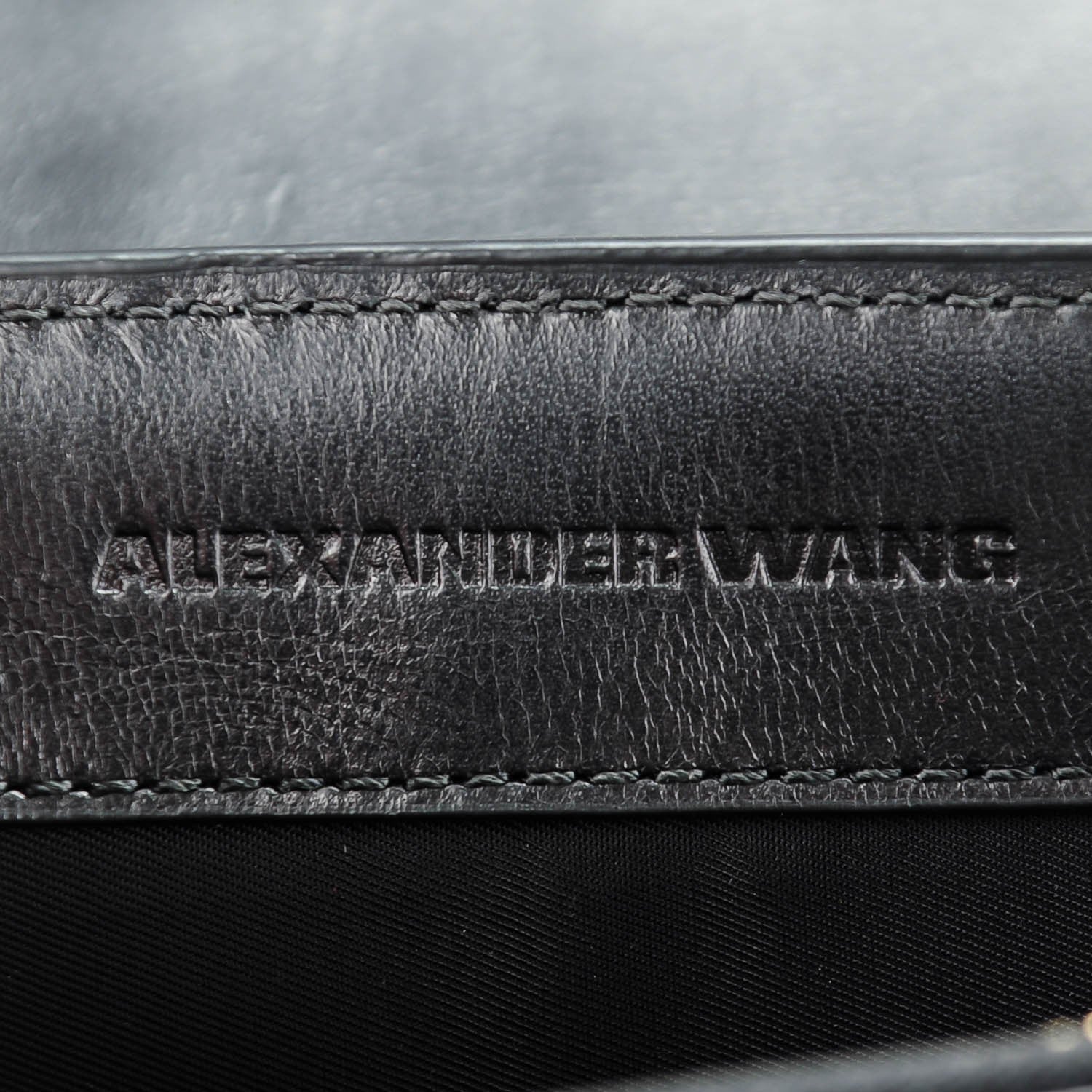 Alexander Wang Alligator Calfskin Embossed Prisma Envelope Crossbody Black 6 of 7