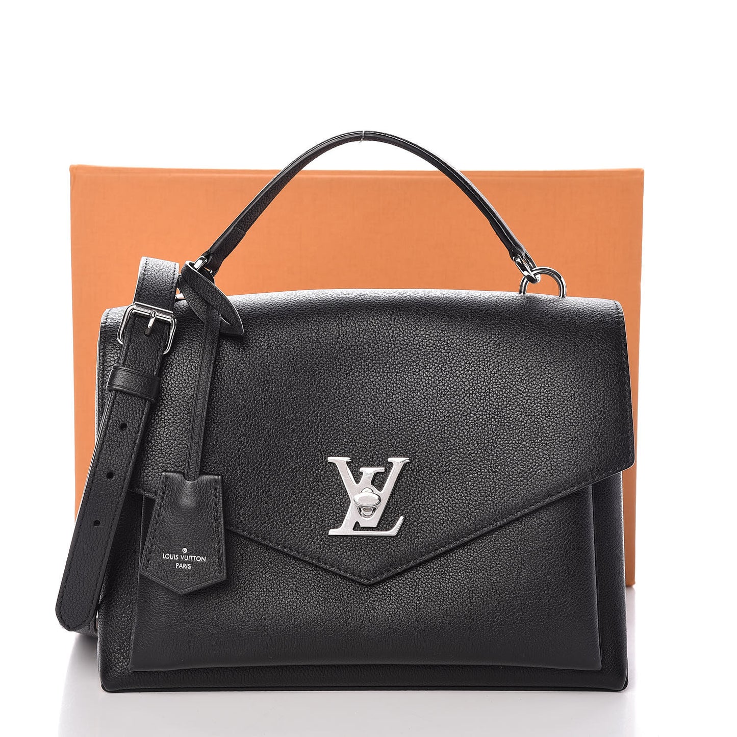 Soft Calfskin My Lockme Top Handle Black