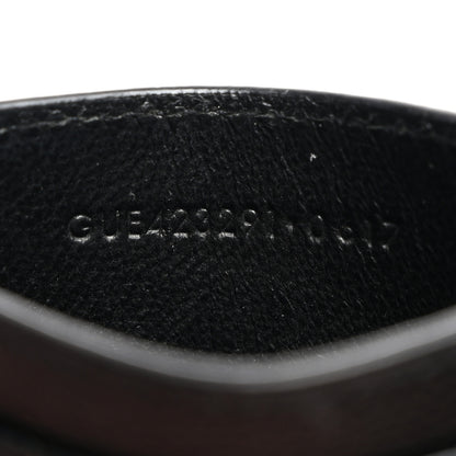 Saint Laurent Grain De Poudre Matelasse Chevron Monogram Credit Card Case Black 7 of 7
