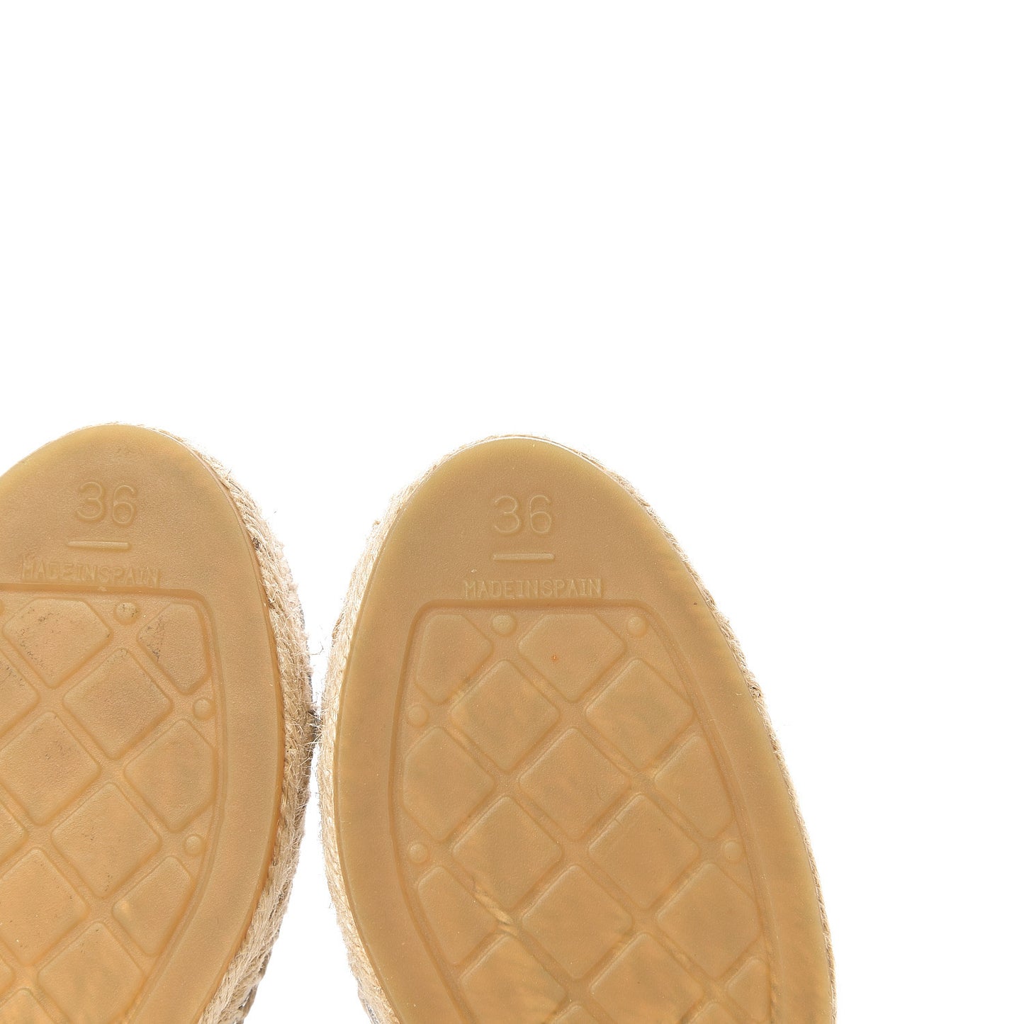 Mesh Grosgrain CC Espadrilles 36 Silver