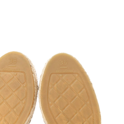 Chanel Mesh Grosgrain CC Espadrilles 36 Silver 7 of 10