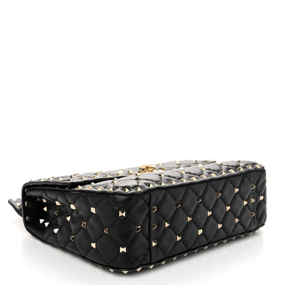 Valentino Garavani Nappa Medium Rockstud Spike Shoulder Bag Black 4 of 9