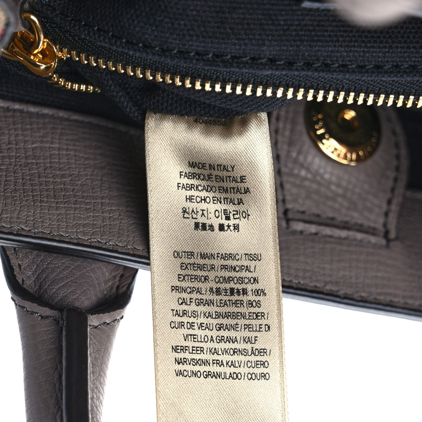 Derby Calfskin House Check Small Banner Tote Thistle Grey