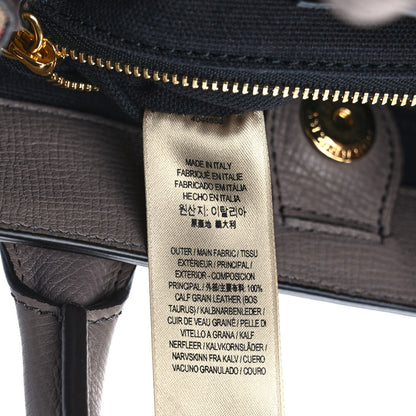 Burberry Derby Calfskin House Check Small Banner Tote Thistle Grey 7 of 10