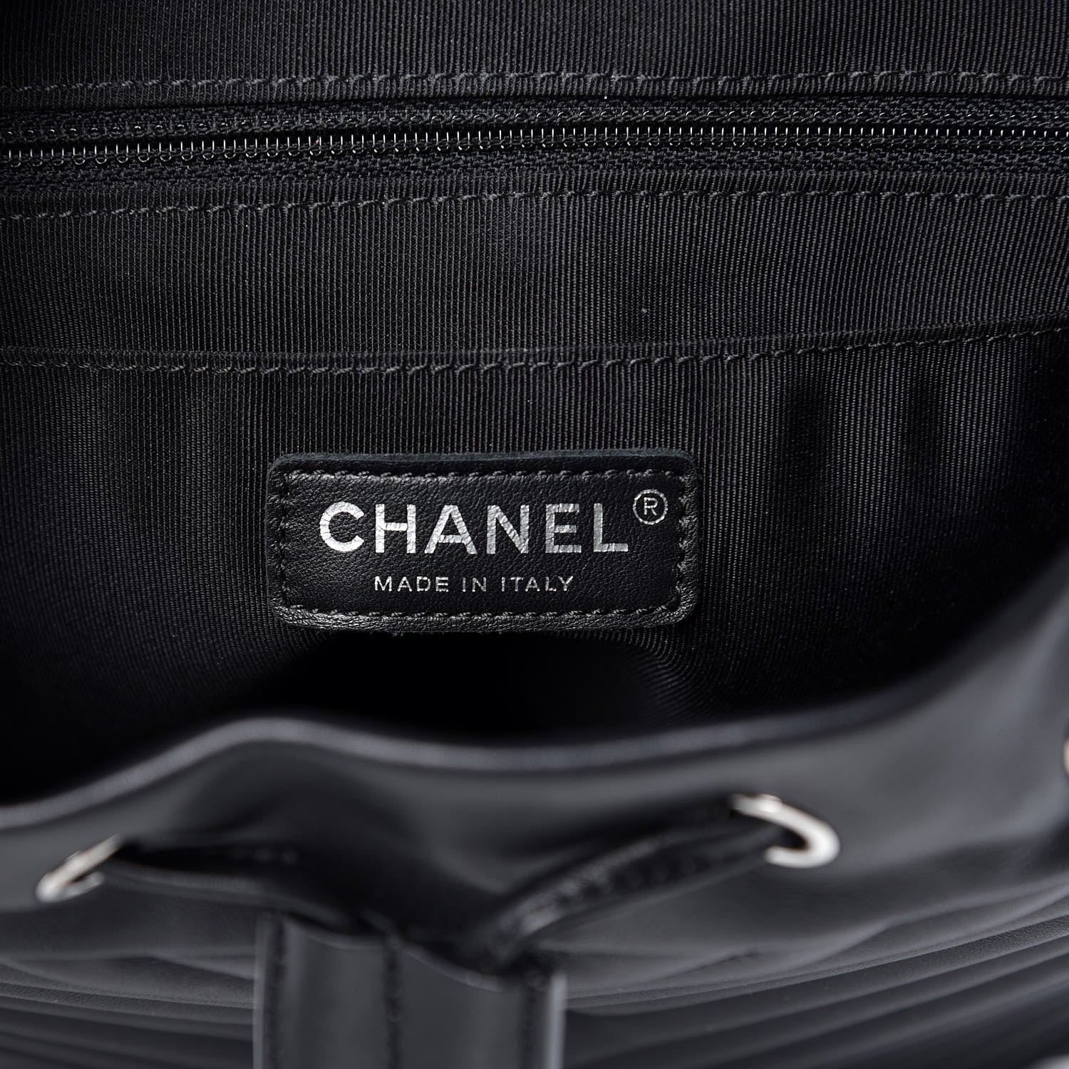 Chanel Calfskin Chevron Quilted Large Urban Spirit Backpack Black 6 of 10