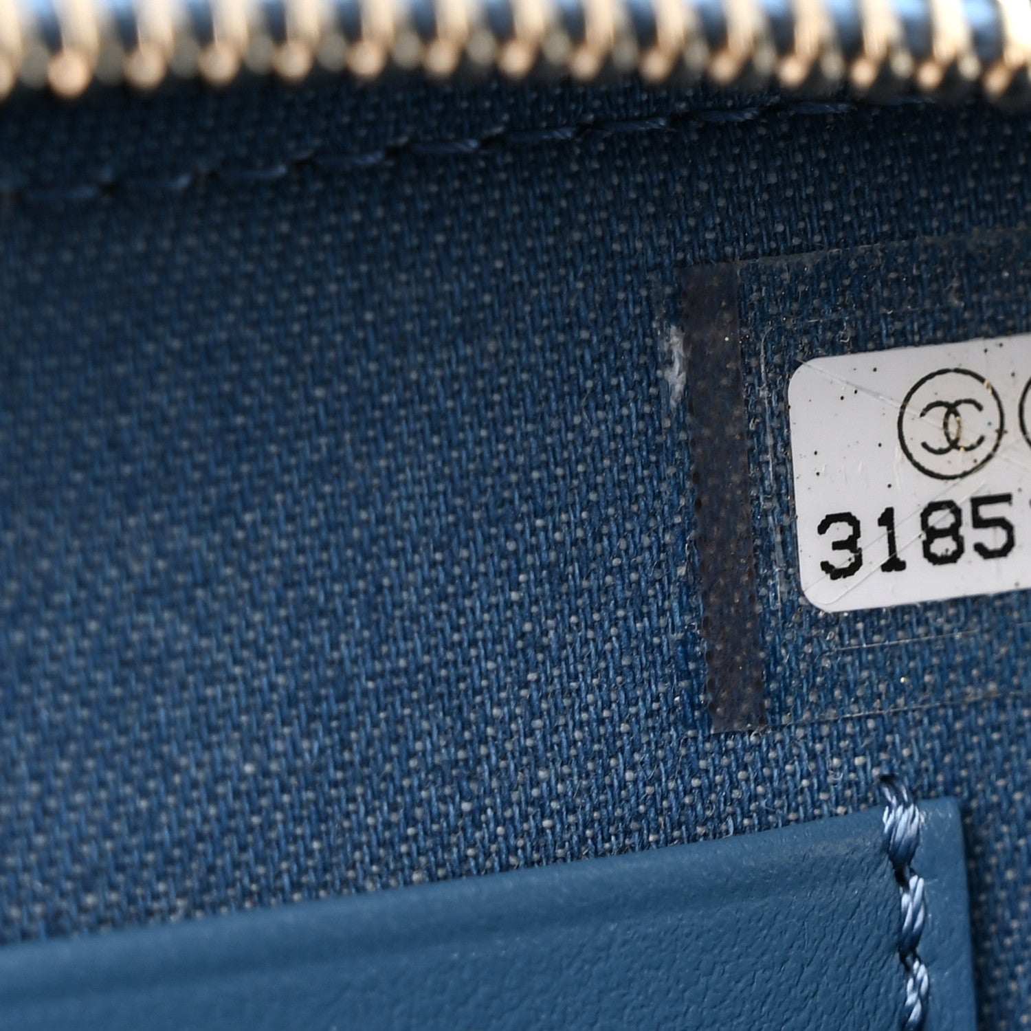 Chanel Denim Quilted CC Pearl Crush Camera Case Blue 7 of 11