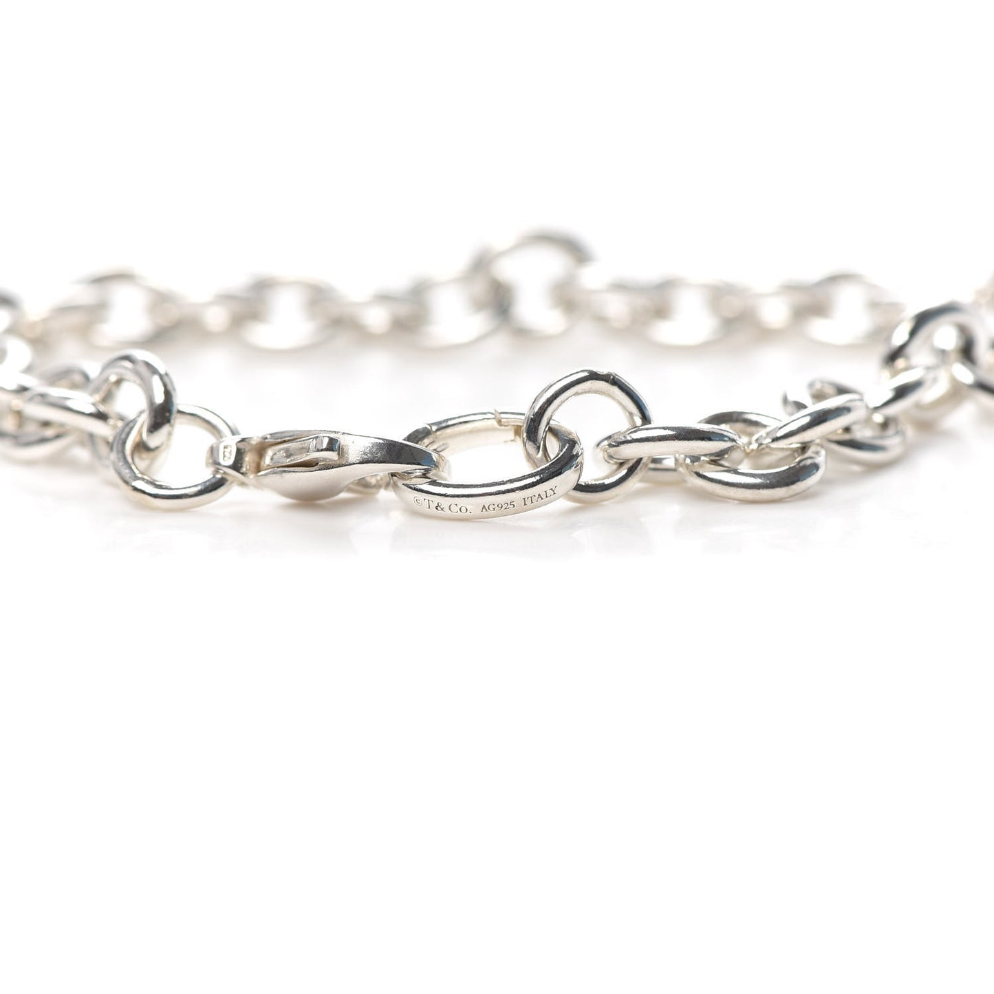 Sterling Silver Round Chain Link Bracelet