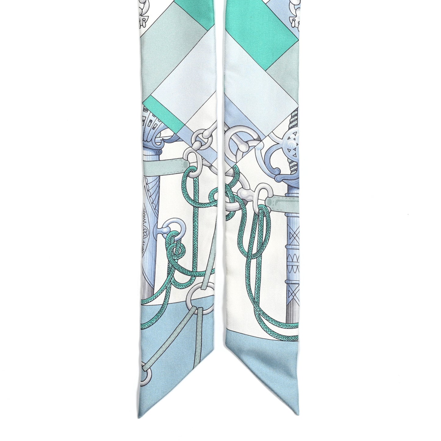 Silk Cliquetis Twilly Ciel White Menthol