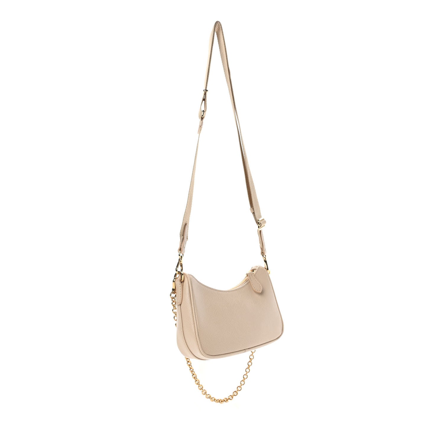 Saffiano Lux Mini Shoulder Bag Travertino