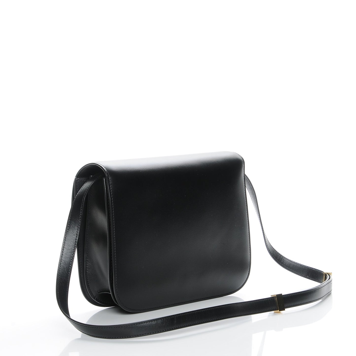 Box Calfskin Medium Classic Box Flap Bag Black