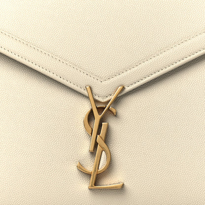 Saint Laurent Grain de Poudre Medium Classic Monogram Cassandra Top Handle Crema Soft 8 of 11