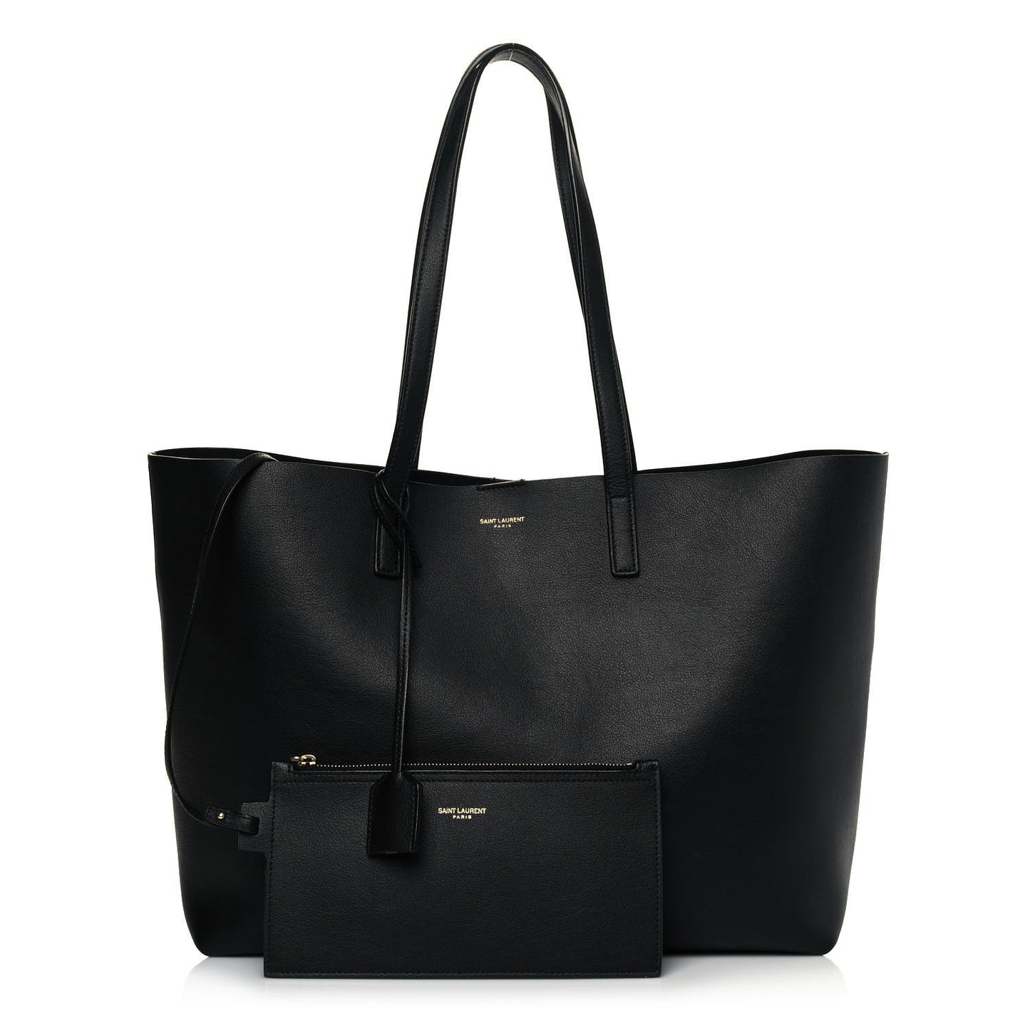 Calfskin Large Shopping Tote Black