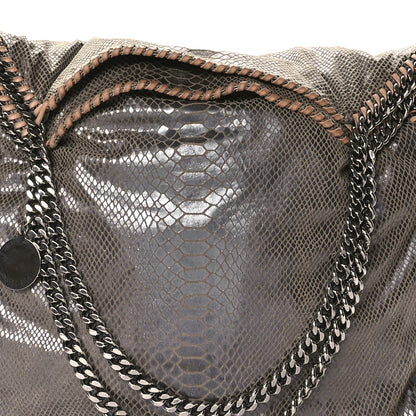 Stella McCartney Metallic Eco Python Large Falabella Tote Dark Grey 8 of 12