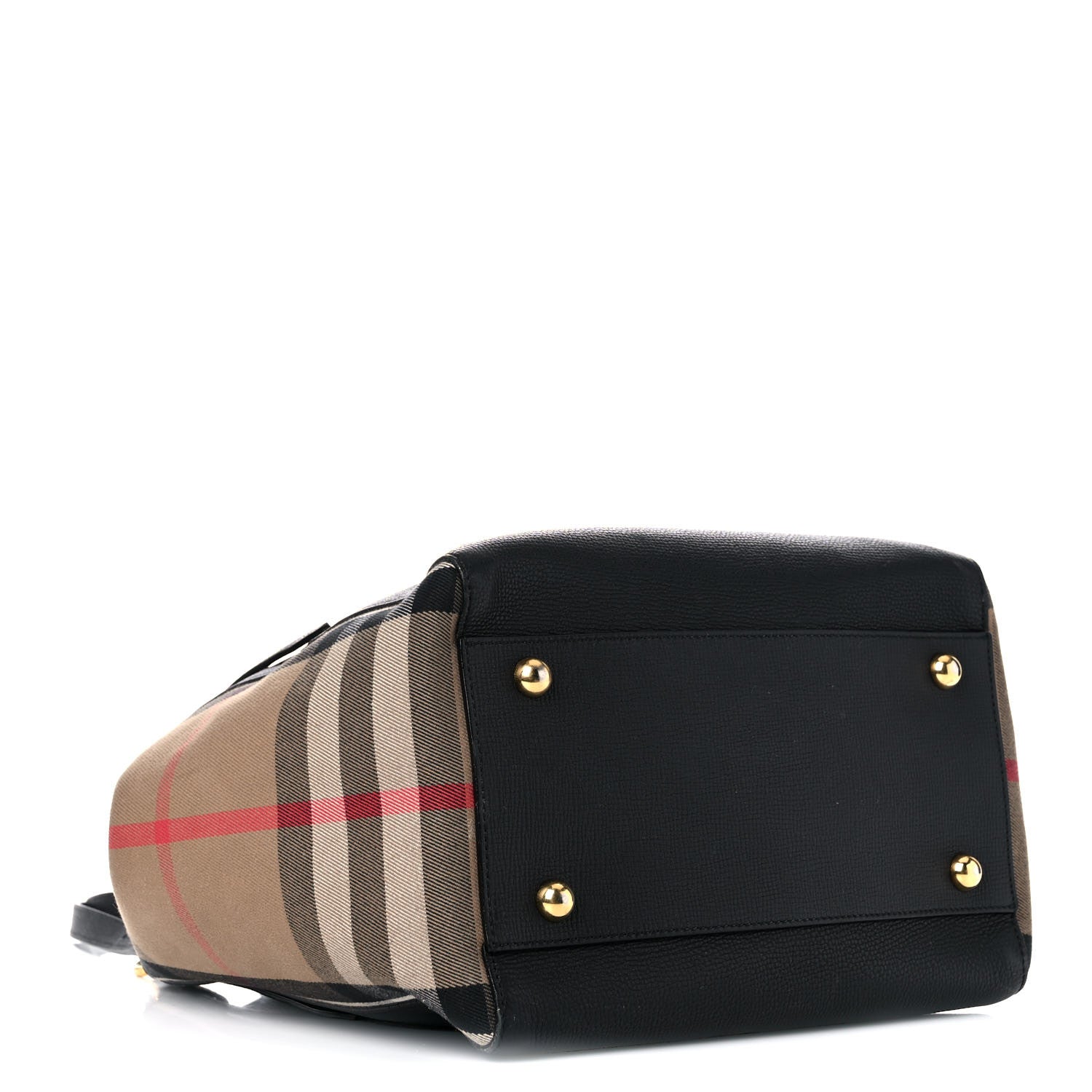 Burberry Grainy Calfskin House Check Small Canterbury Black 4 of 15