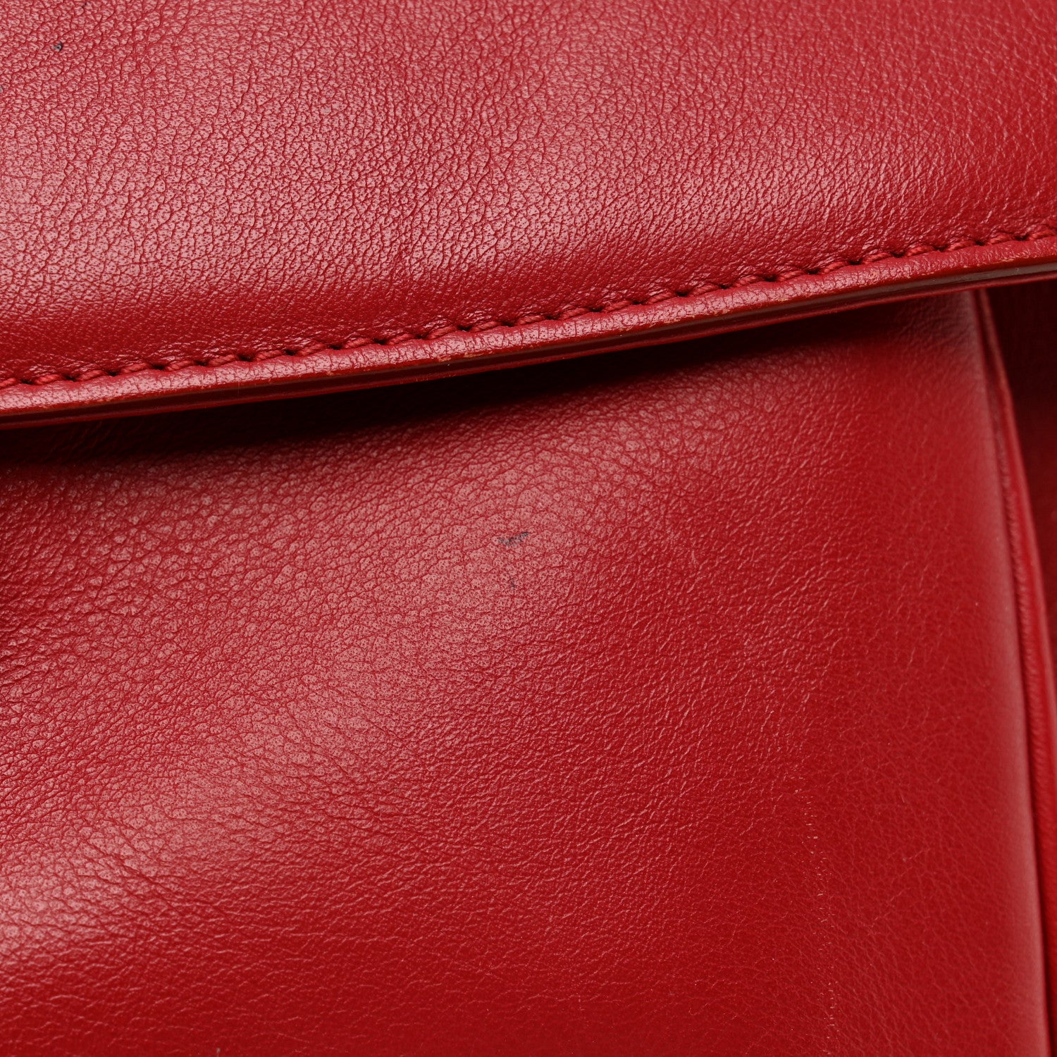 Salvatore Ferragamo Calfskin Gancini Chain Shoulder Bag Red 16 of 17