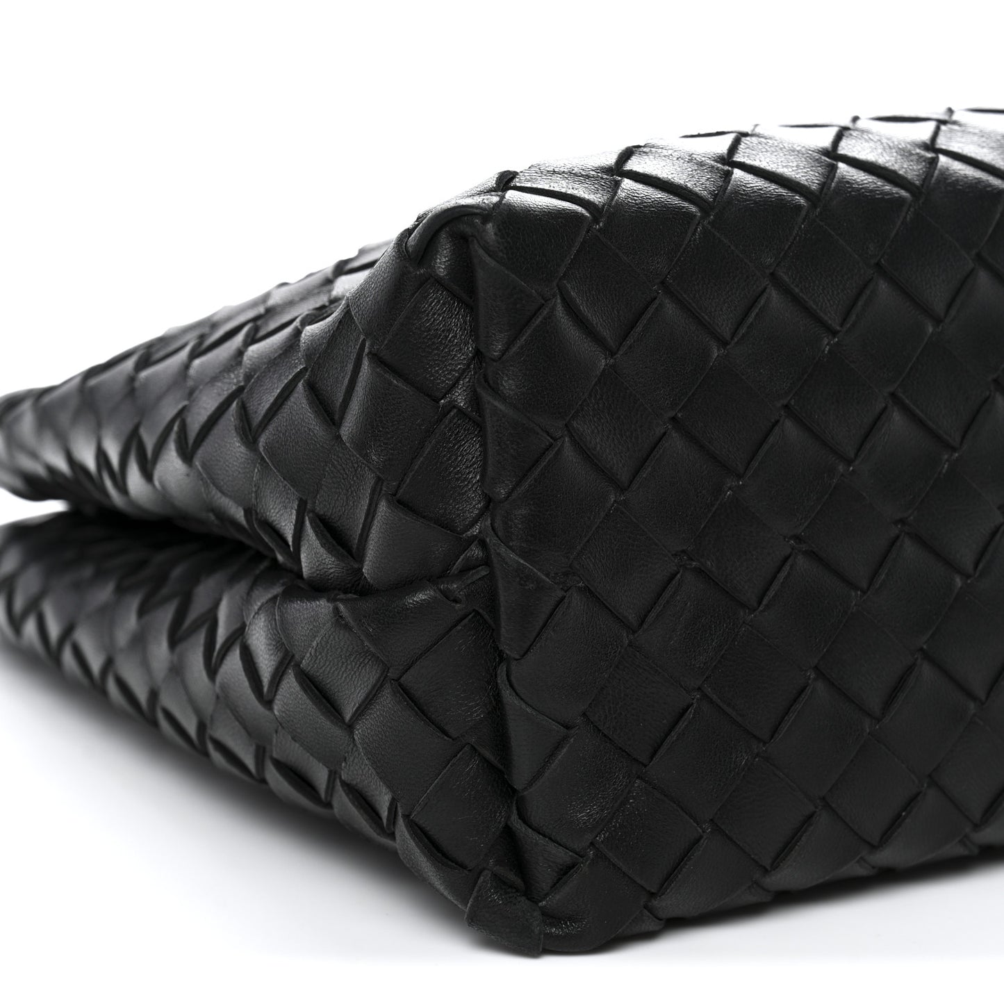 Nappa Intrecciato Medium Andiamo Shoulder Bag Black