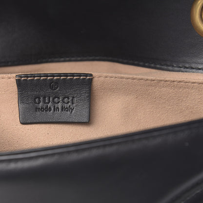 Gucci Calfskin Matelasse Mini GG Marmont Shoulder Bag Black 5 of 12