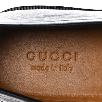 Gucci Mandala Goatskin Mens Horsebit Loafers 10 Black 7 of 8