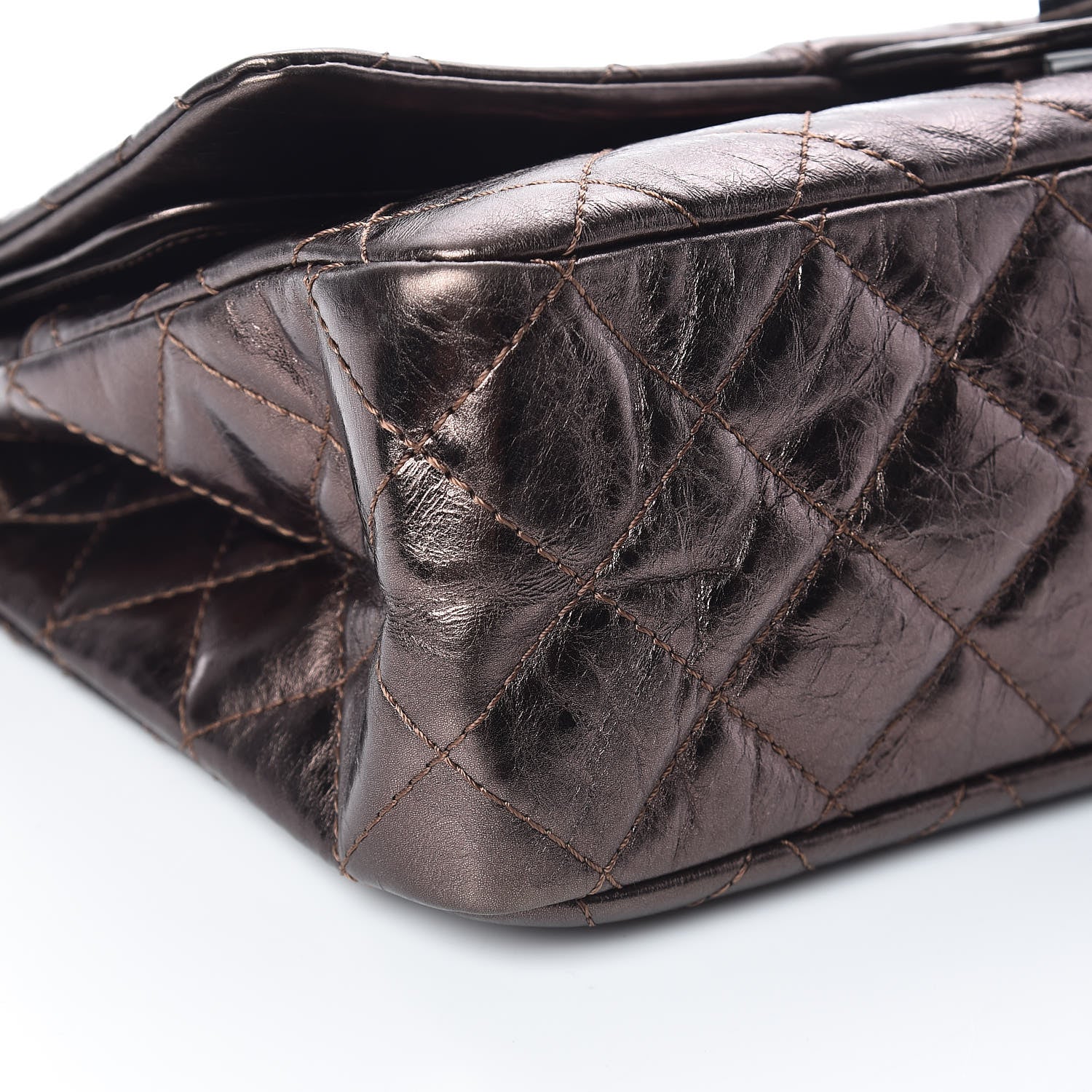 Chanel Metallic Aged Calfskin Quilted 2.55 Reissue 227 Flap Bronze 11 of 15