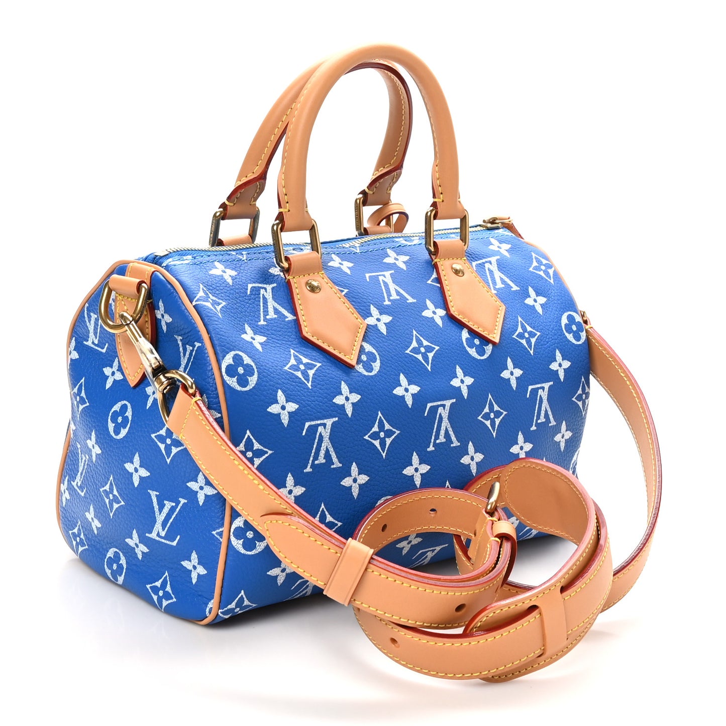 Calfskin Monogram Speedy P9 Bandouliere 25 Blue