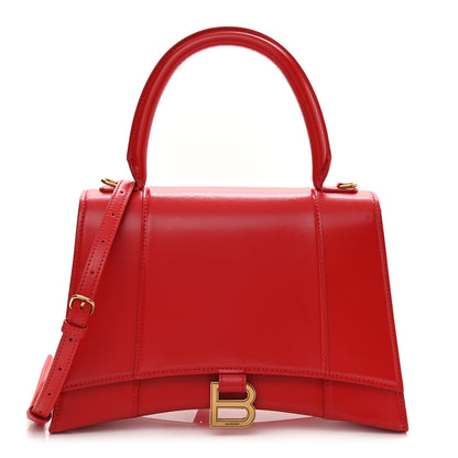 Balenciaga Shiny Box Calfskin Medium Hourglass Top Handle Bag Bright Red 1 of 10