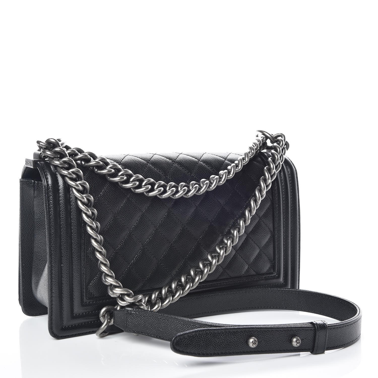 Chanel Caviar Quilted Medium Boy Flap Black 3 of 10