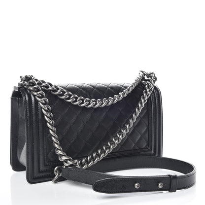 Chanel Caviar Quilted Medium Boy Flap Black 3 of 10