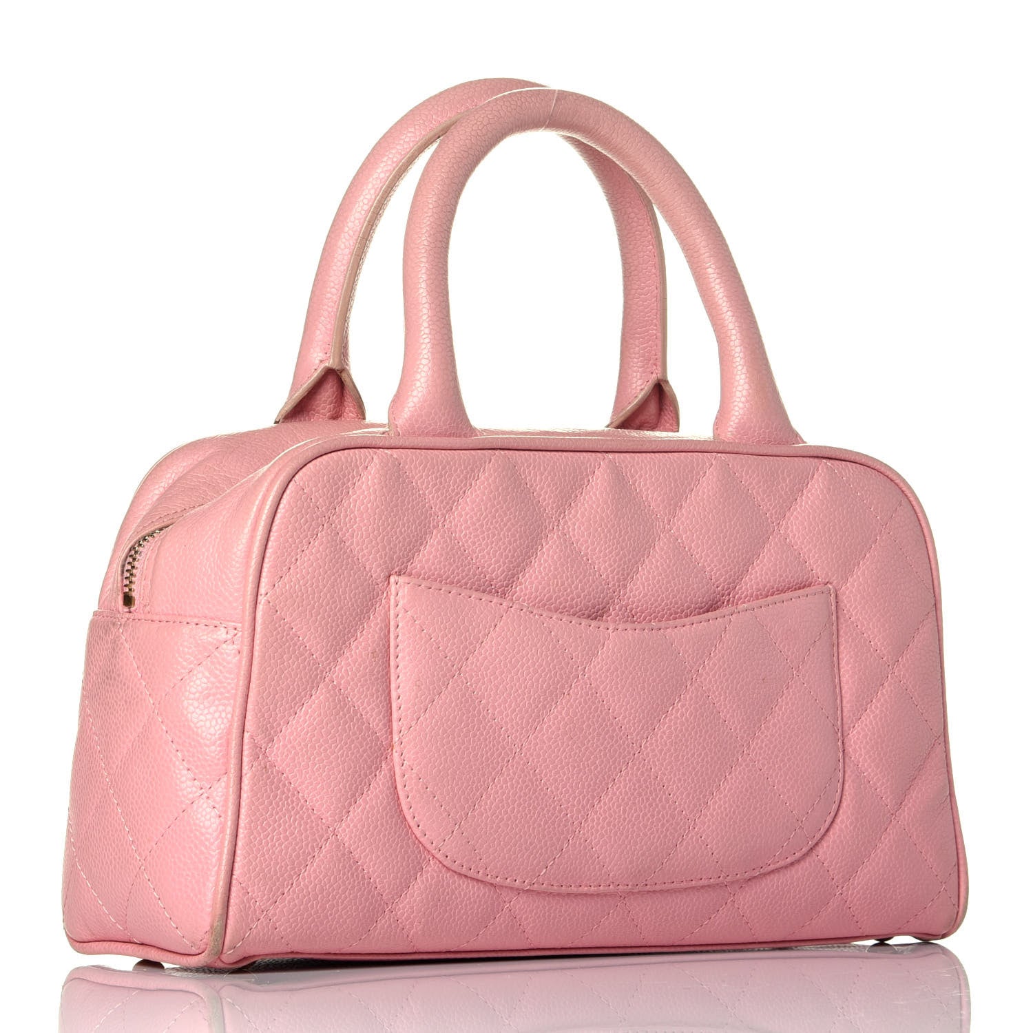 Chanel Caviar Quilted Small Bowler Pink 3 of 9