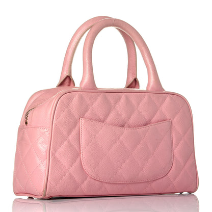 Chanel Caviar Quilted Small Bowler Pink 3 of 9
