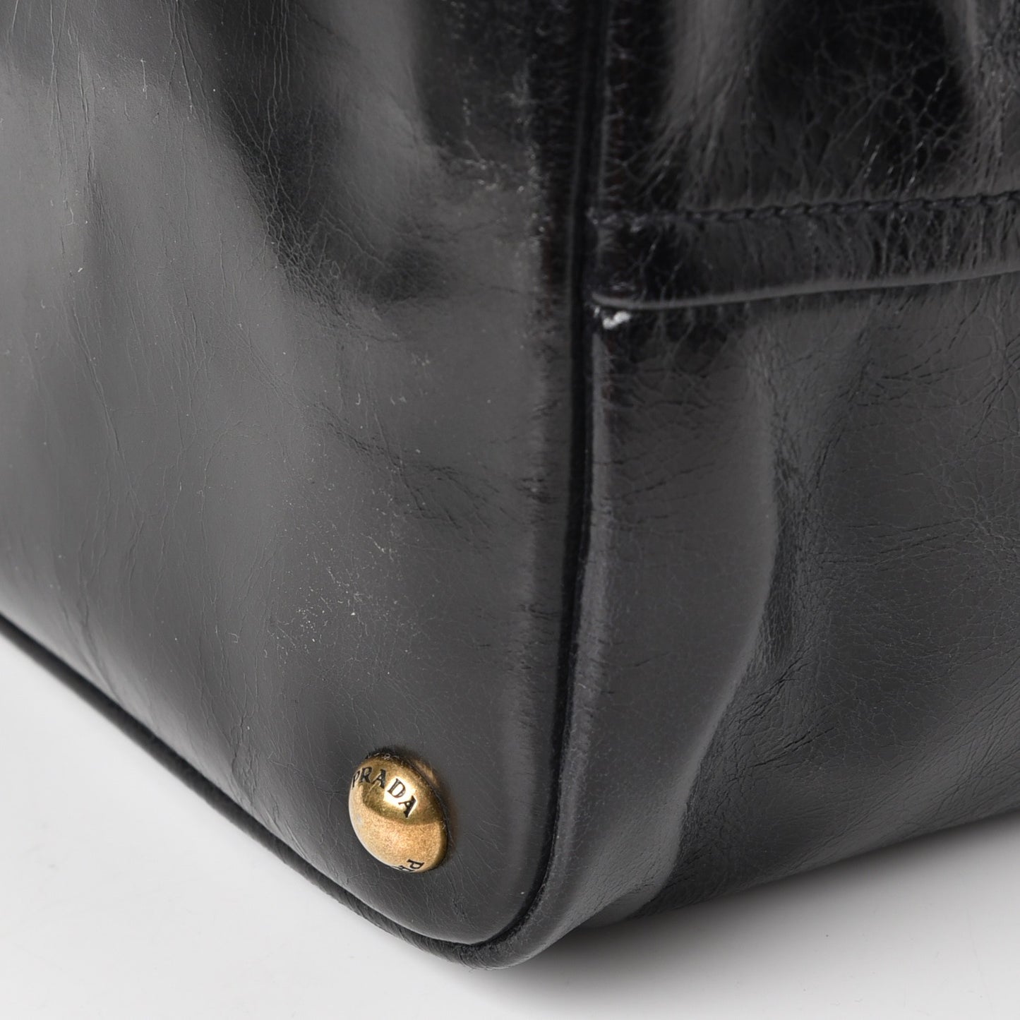 Vitello Shine Tote Nero Black