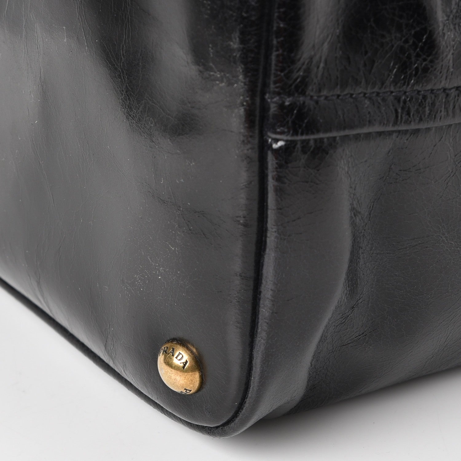Prada Vitello Shine Tote Nero Black 12 of 15