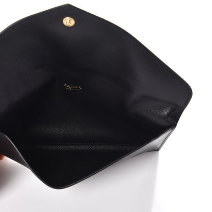 Prada Saffiano Bi-Color Envelope Wallet Black Peonia 6 of 9