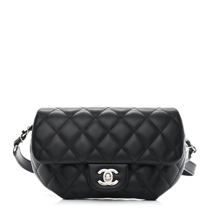 Chanel Calfskin Quilted CC Uniform Flap Belt Bag Black 1 of 13
