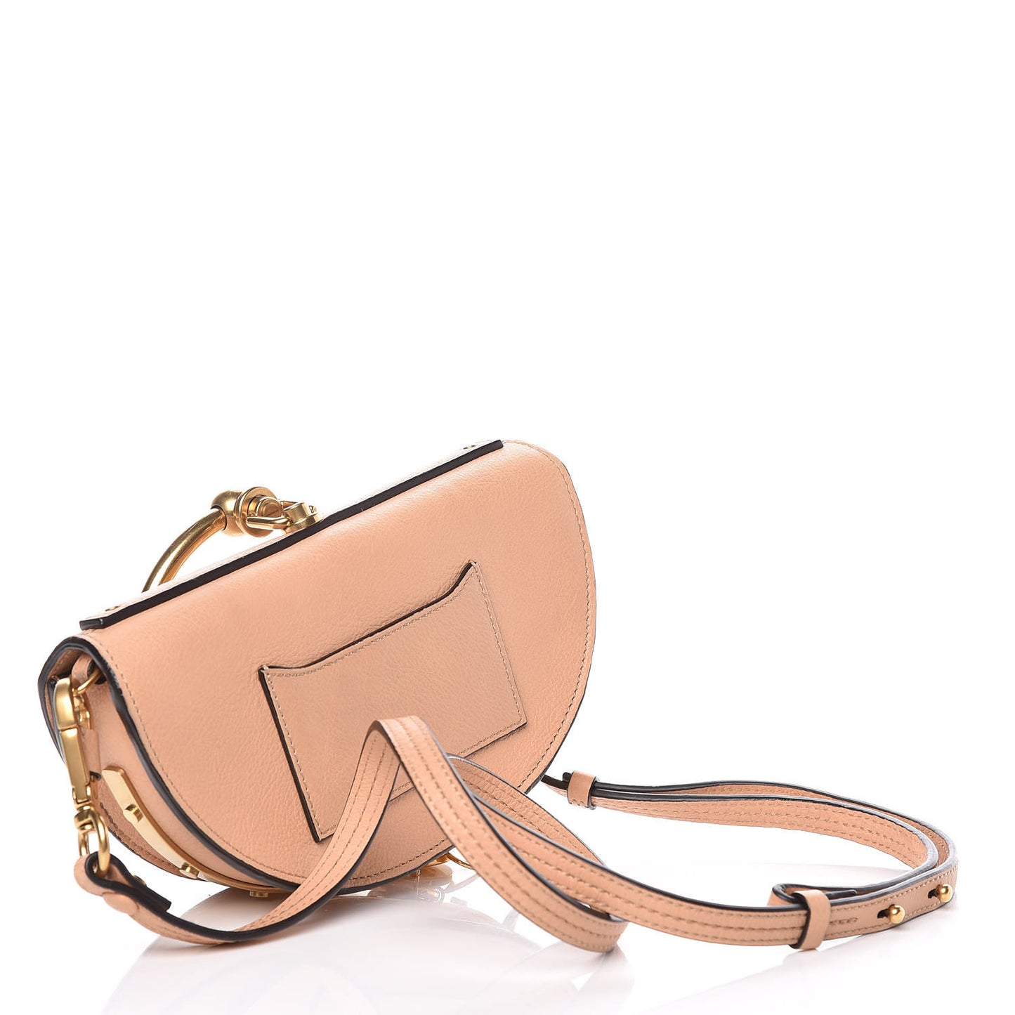 Suede Calfskin Constellation Studded Small Nile Bracelet Minaudiere Bag Blush Nude