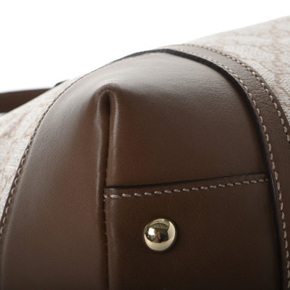 Gucci GG Supreme Monogram Calfskin Medium Nice Top Handle Dome Bag New Mystic White Beige Brown 12 of 13