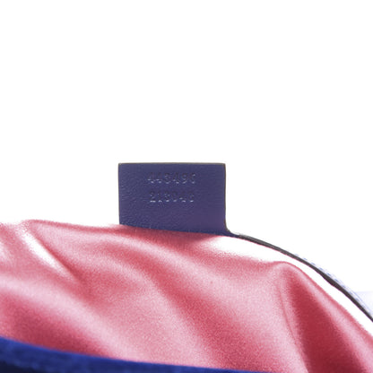 Gucci Velvet Matelasse Medium GG Marmont Shoulder Bag Cobalt Blue 8 of 9