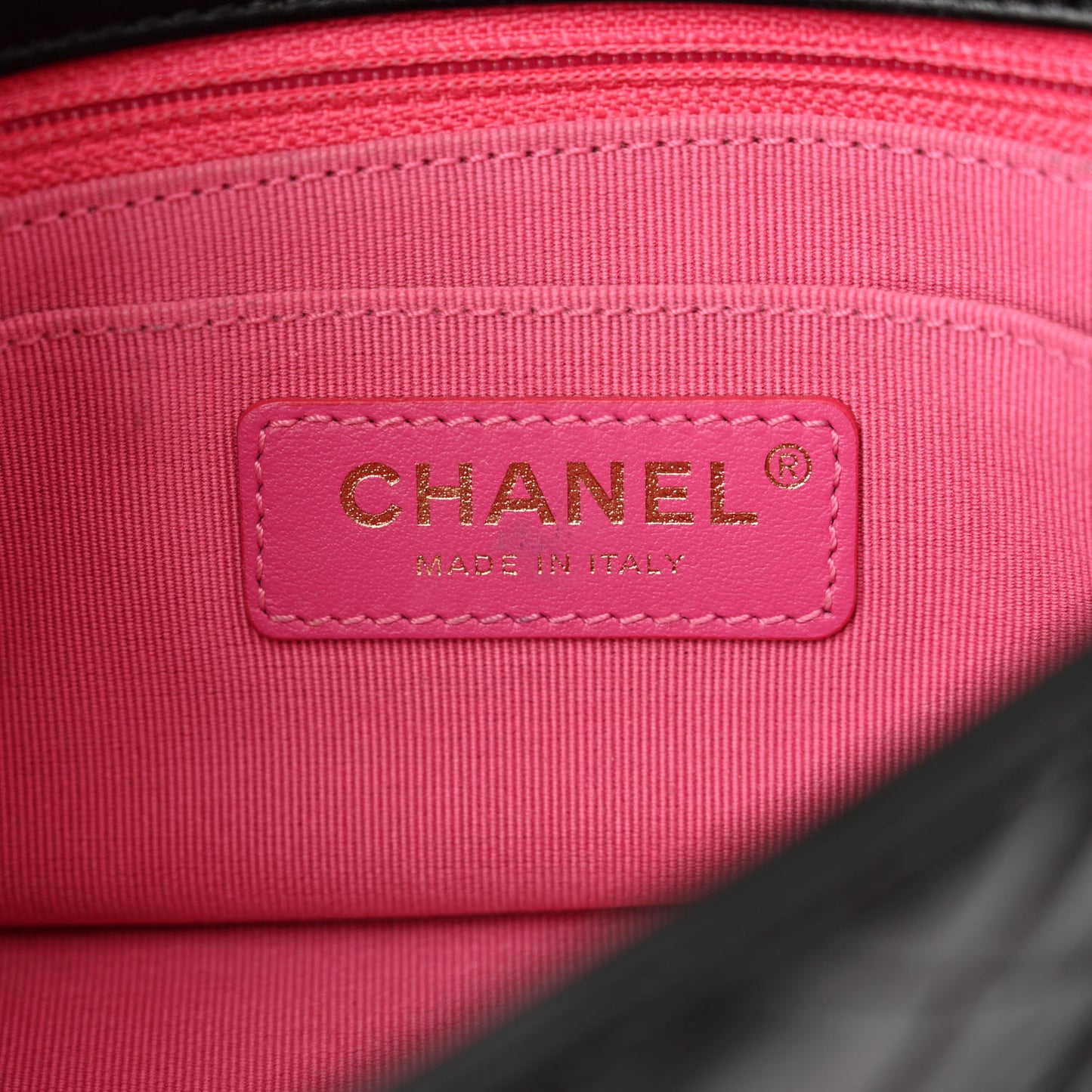 Lambskin Resin Quilted Mini Rectangular Pearl Samba Flap Black